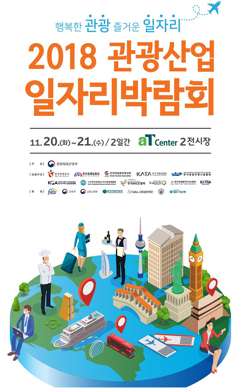 2018 관광산업 일자리박람회 포스터.