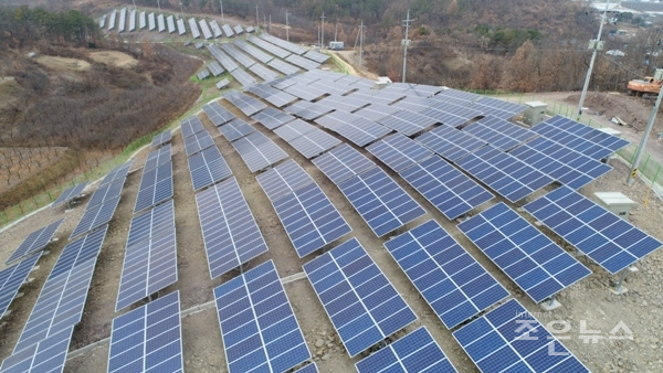 경원파워에서 설치한 태양광발전소 전경