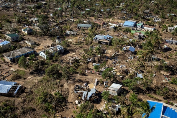 사이클론 이다이가 지나간 모잠비크 부지 지역의 항공 사진, MSF, Pablo Garrigos