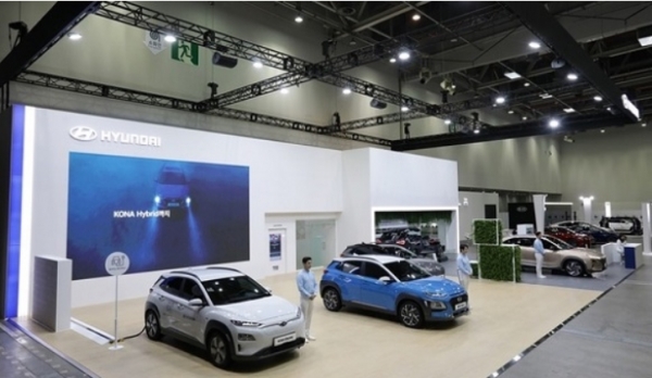 제3회 대구 국제 미래자동차 엑스포에 참가한 현대자동차 넥쏘가 전시된 모습. (사진=현대자동차 제공)