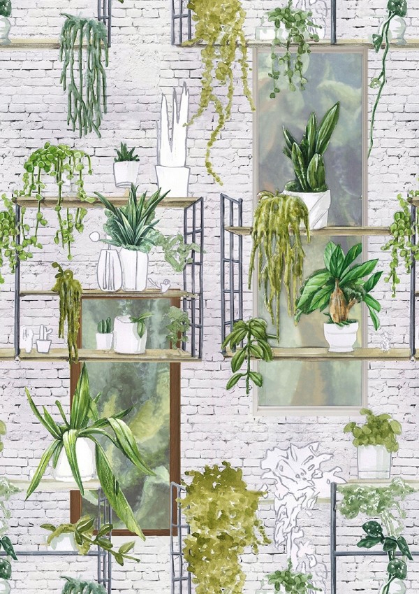 건국대 김희영 학생의 Wall with Green Hanging-plants