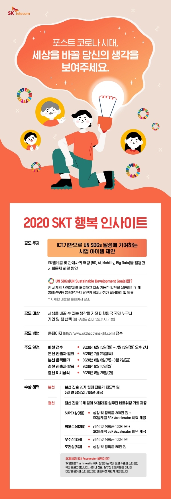 SK텔레콤이 2020 SKT 행복 인사이트를 개최한다
