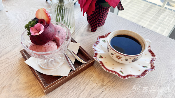 이수미팜베리에서 직접재배한 베리수제젤라또[조은뉴스 촬영]